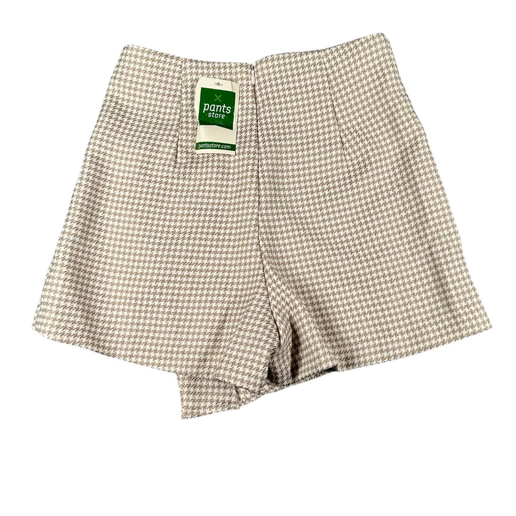 Pants Store Womens Small Beige Houndstooth Print Faux Wrap Skirt Skort Nwt — image 6 of 7